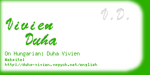 vivien duha business card